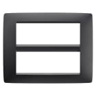 GEWISS - PLACCA ONE - IN TECNOPOLIMERO VERNICIATO - 12 POSTI - NERO SATINATO - CHORUSMART