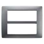 GEWISS - PLACCA ONE - IN TECNOPOLIMERO VERNICIATO - 12 POSTI - TITANIO - CHORUSMART GW16112VT
