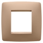 GEWISS - PLACCA ONE INTERNATIONAL - IN TECNOPOLIMERO VERNICIATO - 2 POSTI - RAME CHIARO - CHORUSMART