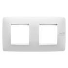 GEWISS - PLACCA ONE INTERNATIONAL - IN TECNOPOLIMERO - 2+2 POSTI ORIZZONTALE - BIANCO - ANTIBATTERICO - CHORUSMART GW16123AB