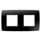 GEWISS - PLACCA ONE INTERNATIONAL - IN TECNOPOLIMERO - 2+2 POSTI ORIZZONTALE - NERO TONER - CHORUSMART