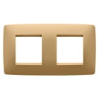 GEWISS - PLACCA ONE INTERNATIONAL - IN TECNOPOLIMERO VERNICIATO - 2+2 POSTI ORIZZONTALE - ORO - CHORUSMART