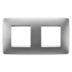 GEWISS - PLACCA ONE INTERNATIONAL - IN TECNOPOLIMERO VERNICIATO - 2+2 POSTI ORIZZONTALE - TITANIO - CHORUSMART