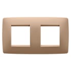 GEWISS - PLACCA ONE INTERNATIONAL - IN TECNOPOLIMERO VERNICIATO - 2+2 POSTI ORIZZONTALE - RAME CHIARO - CHORUSMART