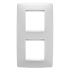 GEWISS - PLACCA ONE INTERNATIONAL - IN TECNOPOLIMERO - 2+2 POSTI VERTICALE - BIANCO - CHORUSMART GW16124TB