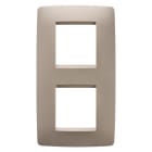GEWISS - PLACCA ONE INTERNATIONAL - IN TECNOPOLIMERO - 2+2 POSTI VERTICALE INTERASSE 71mm - CANAPA - CHORUSMART GW16124TC