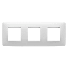 GEWISS - PLACCA ONE INTERNATIONAL - IN TECNOPOLIMERO - 2+2+2 POSTI ORIZZONTALE - BIANCO - CHORUSMART GW16126TB
