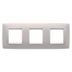 GEWISS - PLACCA ONE INTERNATIONAL - IN TECNOPOLIMERO VERNICIATO - 2+2+2 POSTI ORIZZONTALE - NATURAL BEIGE - CHORUSMART GW16126VL