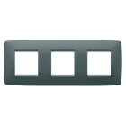 GEWISS - PLACCA ONE INTERNATIONAL - IN TECNOPOLIMERO VERNICIATO - 2+2+2 POSTI ORIZZONTALE - OTTANIO - CHORUSMART