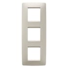 GEWISS - PLACCA ONE INTERNATIONAL - IN TECNOPOLIMERO - 2+2+2 POSTI VERTICALE - AVORIO - CHORUSMART GW16127TI