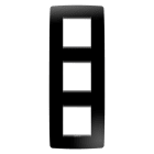 GEWISS - PLACCA ONE INTERNATIONAL - IN TECNOPOLIMERO - 2+2+2 POSTI VERTICALE - NERO TONER - CHORUSMART