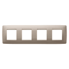 GEWISS - PLACCA ONE INTERNATIONAL - IN TECNOPOLIMERO - 2+2+2+2 POSTI ORIZZONTALE - CANAPA - CHORUSMART