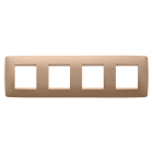 GEWISS - PLACCA ONE INTERNATIONAL - IN TECNOPOLIMERO VERNICIATO - 2+2+2+2 POSTI ORIZZONTALE - RAME CHIARO - CHORUSMART