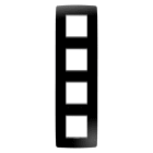 GEWISS - PLACCA ONE INTERNATIONAL - IN TECNOPOLIMERO - 2+2+2+2 POSTI VERTICALE - NERO TONER - CHORUSMART