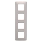 GEWISS - PLACCA ONE INTERNATIONAL - IN TECNOPOLIMERO VERNICIATO - 2+2+2+2 POSTI VERTICALE - NATURAL BEIGE - CHORUSMART