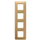GEWISS - PLACCA ONE INTERNATIONAL - IN TECNOPOLIMERO VERNICIATO - 2+2+2+2 POSTI VERTICALE - ORO - CHORUSMART