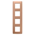 GEWISS - PLACCA ONE INTERNATIONAL - IN TECNOPOLIMERO VERNICIATO - 2+2+2+2 POSTI VERTICALE - RAME CHIARO - CHORUSMART