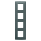 GEWISS - PLACCA ONE INTERNATIONAL - IN TECNOPOLIMERO VERNICIATO - 2+2+2+2 POSTI VERTICALE - OTTANIO - CHORUSMART