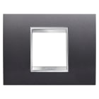 GEWISS - PLACCA LUX - IN TECNOPOLIMERO VERNICIATO - 2 POSTI - ARDESIA - CHORUSMART