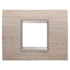 GEWISS - PLACCA LUX - IN LEGNO - 2 POSTI - ROVERE CHIARO - CORNICE BRONZO CHIARO OPACO - CHORUSMART