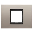 GEWISS - PLACCA LUX - IN METALLO - 2 POSTI - ALLUMINIO SPAZZOLATO LAVY - CHORUSMART GW16202WS