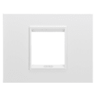 GEWISS - PLACCA LUX - IN METALLO - 2 POSTI - BIANCO SATINATO MONOCHROME - CHORUSMART