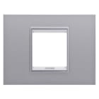 GEWISS - PLACCA LUX - IN TECNOPOLIMERO - 2 POSTI - TITANIO MONOCHROME - CHORUSMART