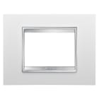 GEWISS - PLACCA LUX - IN TECNOPOLIMERO - 3 POSTI - BIANCO - CHORUSMART