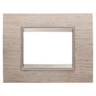 GEWISS - PLACCA LUX - IN LEGNO - 3 POSTI - ROVERE CHIARO - CORNICE BRONZO CHIARO OPACO - CHORUSMART
