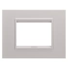 GEWISS - PLACCA LUX - IN METALLO - 3 POSTI - NATURAL BEIGE MONOCHROME - CHORUSMART