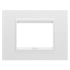 GEWISS - PLACCA LUX - IN METALLO - 3 POSTI - BIANCO SATINATO MONOCHROME - CHORUSMART GW16203XW