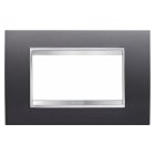 GEWISS - PLACCA LUX - IN TECNOPOLIMERO VERNICIATO - 4 POSTI - ARDESIA - CHORUSMART GW16204VA