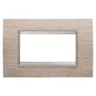 GEWISS - PLACCA LUX - IN LEGNO - 4 POSTI - ROVERE CHIARO - CORNICE BRONZO CHIARO OPACO - CHORUSMART