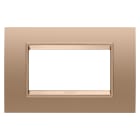 GEWISS - PLACCA LUX - IN METALLO - 4 POSTI - RAME CHIARO - CORNICE RAME CHIARO OPACO - CHORUSMART