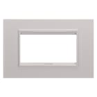GEWISS - PLACCA LUX - IN METALLO - 4 POSTI - NATURAL BEIGE MONOCHROME - CHORUSMART GW16204XL