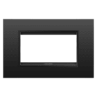 GEWISS - PLACCA LUX - IN METALLO - 4 POSTI - NERO SATINATO MONOCHROME - CHORUSMART GW16204XM