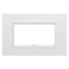 GEWISS - PLACCA LUX - IN METALLO - 4 POSTI - BIANCO SATINATO MONOCHROME - CHORUSMART