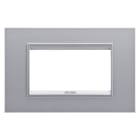 GEWISS - PLACCA LUX - IN TECNOPOLIMERO - 4 POSTI - TITANIO MONOCHROME - CHORUSMART GW16204YT