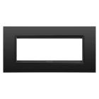 GEWISS - PLACCA LUX - IN METALLO - 6 POSTI - NERO SATINATO MONOCHROME - CHORUSMART