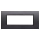GEWISS - PLACCA LUX - IN TECNOPOLIMERO - 6 POSTI - ARDESIA ABSOLUTE - CORNICE ARDESIA OPACO - CHORUSMART