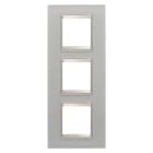 GEWISS - PLACCA LUX INTERNATIONAL - IN VETRO - 2+2+2 POSTI VERTICALE - NATURAL REFLECTION - CORNICE BRONZO CHIARO OPACO - CHORUSMART