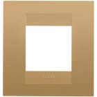 GEWISS - PLACCA GEO INTERNATIONAL - IN TECNOPOLIMERO VERNICIATO - 2 POSTI - ORO - CHORUSMART
