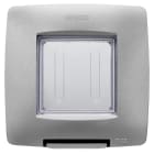 GEWISS - PLACCA STAGNA STANDARD INTERNAZIONALE - 2 POSTI IP55 - TITANIO - CHORUSMART