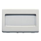 GEWISS - PULSANTE CON TARGA PORTANOME ILLUMINABILE 250V ac - NA 10A - 3 MODULI - SYSTEM WHITE