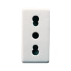 GEWISS - PRESA STANDARD ITALIANO 250V ac - 2P+T 16A BIVALENTE - P11-P17 - 1 MODULO - SYSTEM WHITE