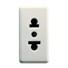 GEWISS - PRESA STANDARD EUROAMERICANO 250/125V ac - 2P+T 15A - 1 MODULO - SYSTEM WHITE