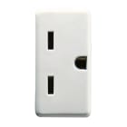 GEWISS - PRESA STANDARD USA 250/125V ac - 2P+T 15A 250V - SPINOTTI PIATTI ALLINEATI VERTICALI - 1 MODULO - SYSTEM WHITE