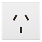 GEWISS - PRESA STANDARD ARGENTINO 250V ac - 2P+T 10A - SPINOTTI PIATTI - 2 MODULI- SYSTEM WHITE