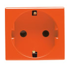 GEWISS - PRESA STANDARD TEDESCO 250V ac - PER LINEE DEDICATE - 2P+T 16A - 2 MODULI - ARANCIO - SYSTEM