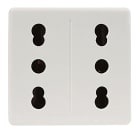 GEWISS - PRESA DOPPIA STANDARD ITALIANO 250V ac - 2X2P+T 16A BIVALENTE - P11-P17 - 2 MODULI - SYSTEM WHITE